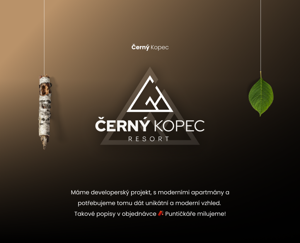 Případová studie Resort Černý Kopec – logo a vizuální identita