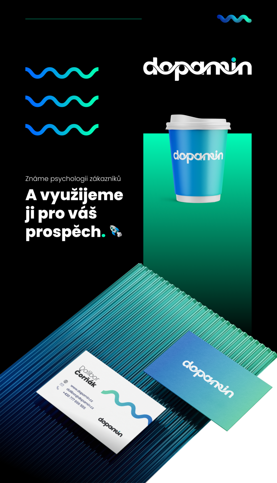 Agentura Dopamin – ukázka realizace loga a grafiky (7)