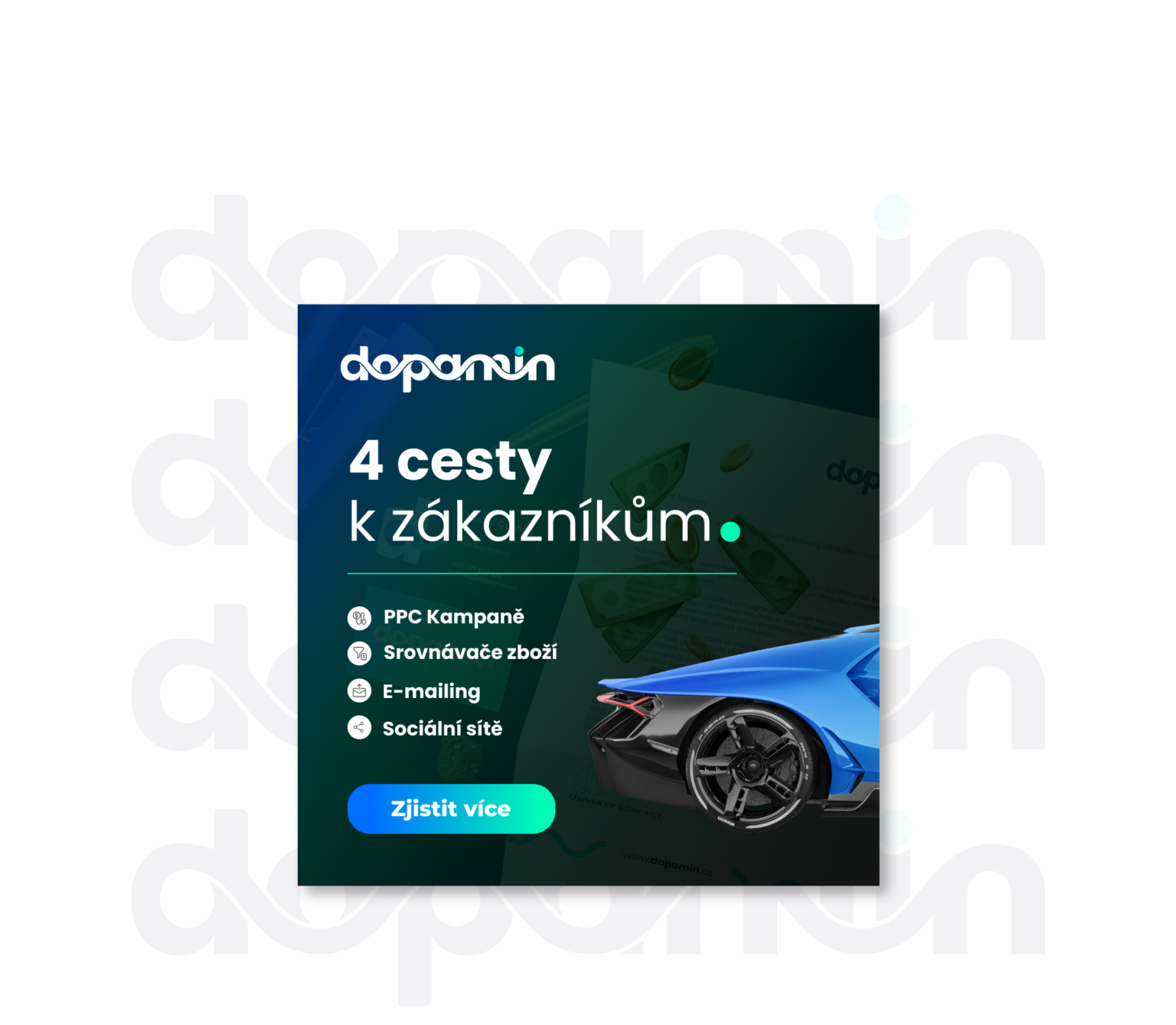 Agentura Dopamin – ukázka realizace loga a grafiky (9)