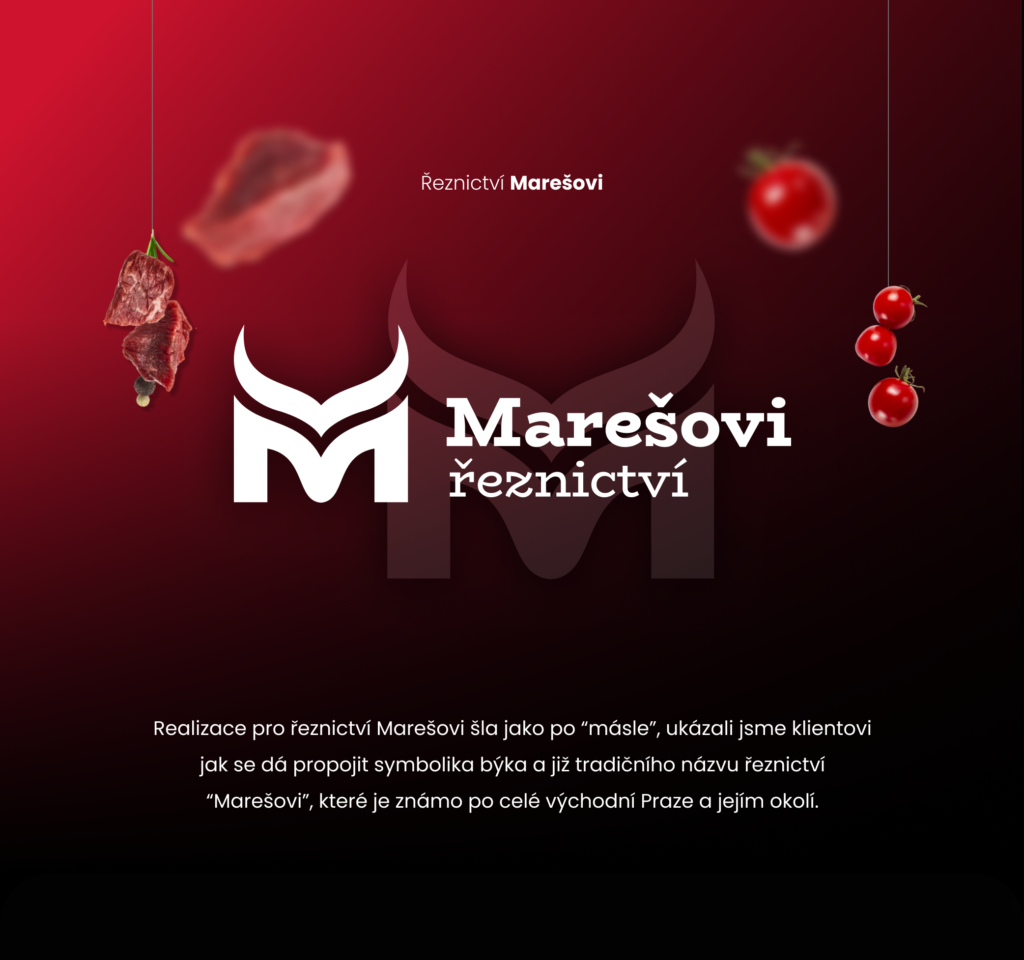 Případová studie Řeznictví Marešovi – logo a vizitky