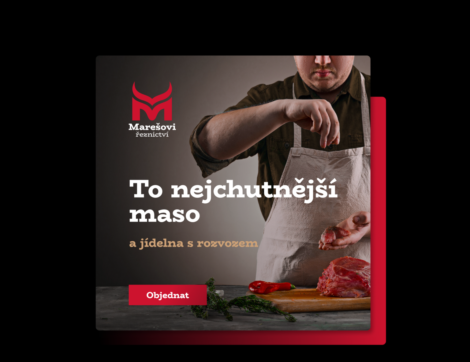 Řeznictví Marešovi – ukázka realizace loga a grafiky (9)